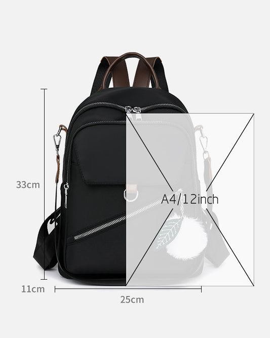 Mochila en tela con multiples compartimentos