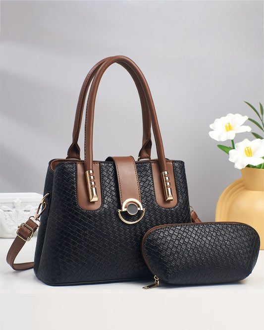 Cartera mediana con detalles en dorado