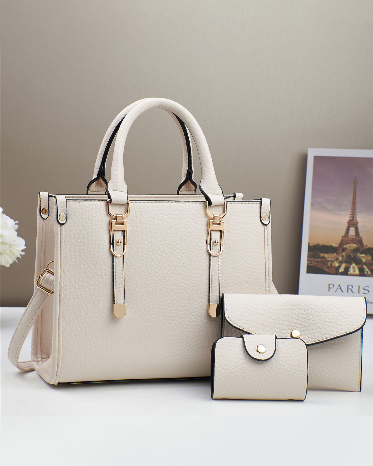 Combo mediano de tres piezas, carteras con sobre y tarjetero