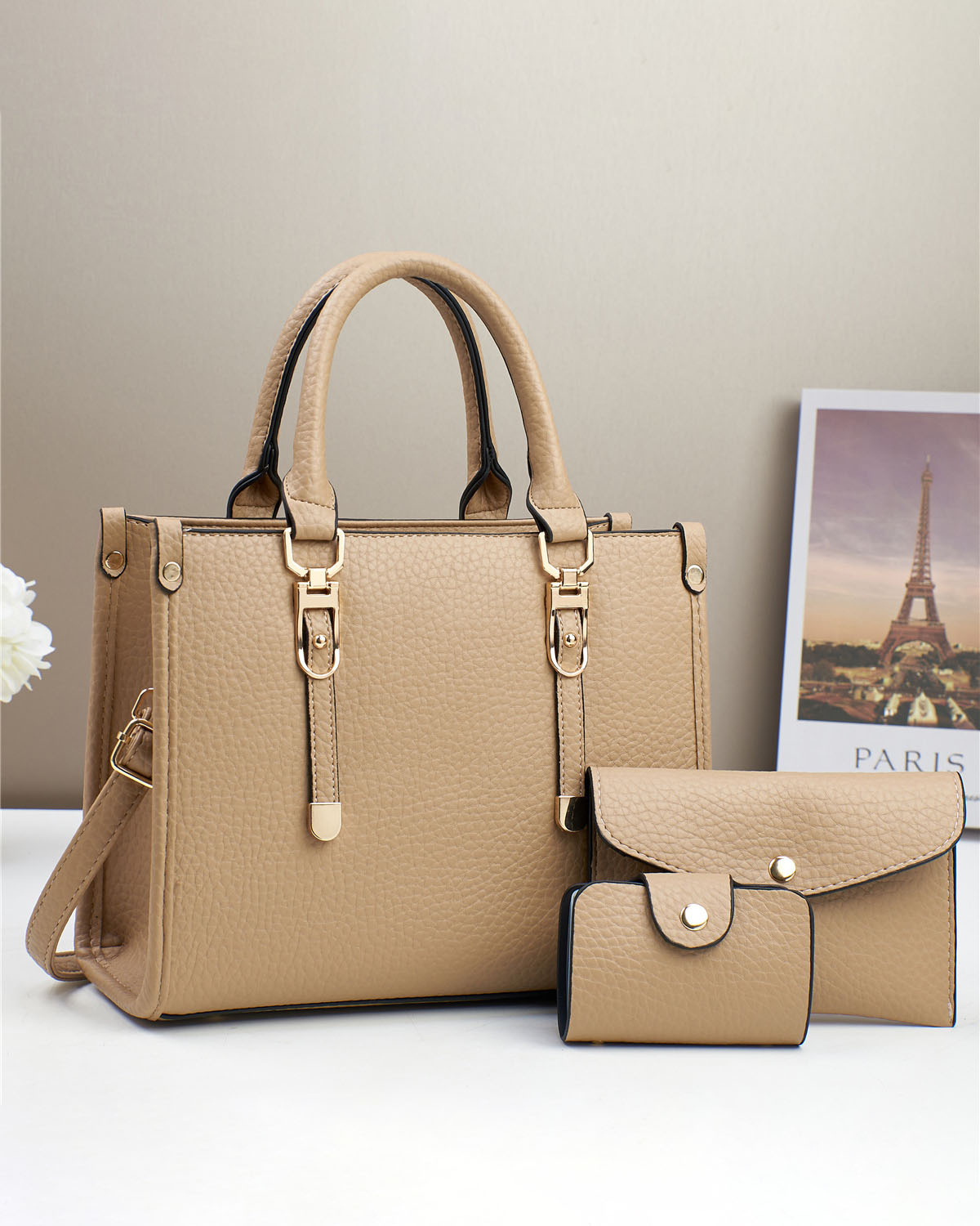 Combo mediano de tres piezas, carteras con sobre y tarjetero