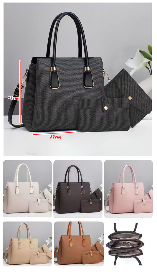 Cartera espaciosa en combo, tamaño grande