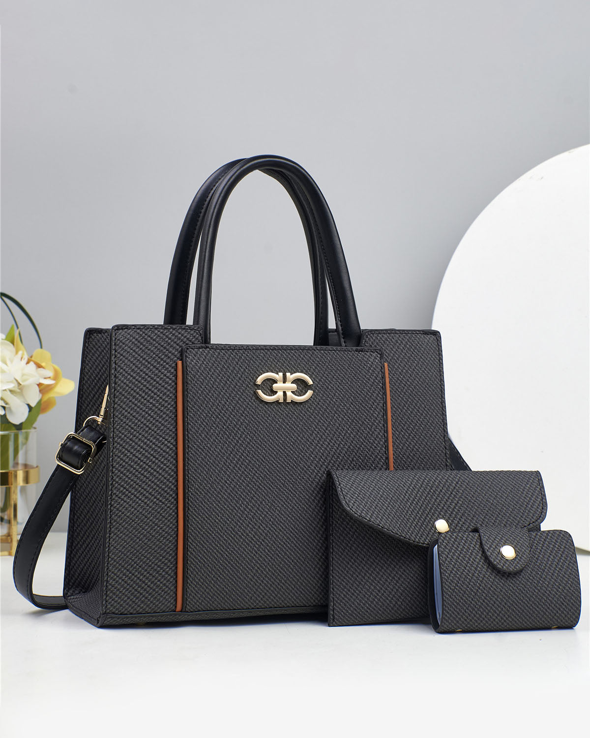 Combo tres piezas, carteras con sobre y tarjetero