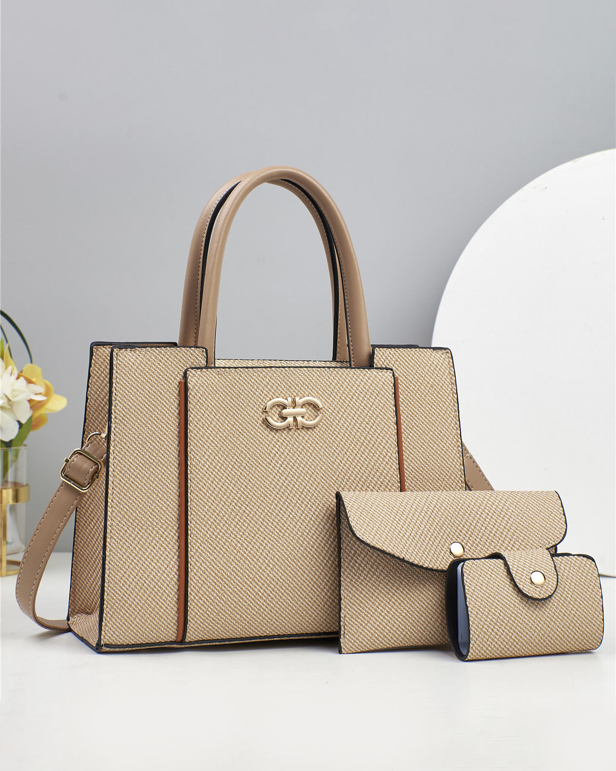 Combo tres piezas, carteras con sobre y tarjetero