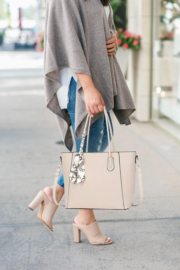 ✨ Oferta • Tote con bufanda decorativa