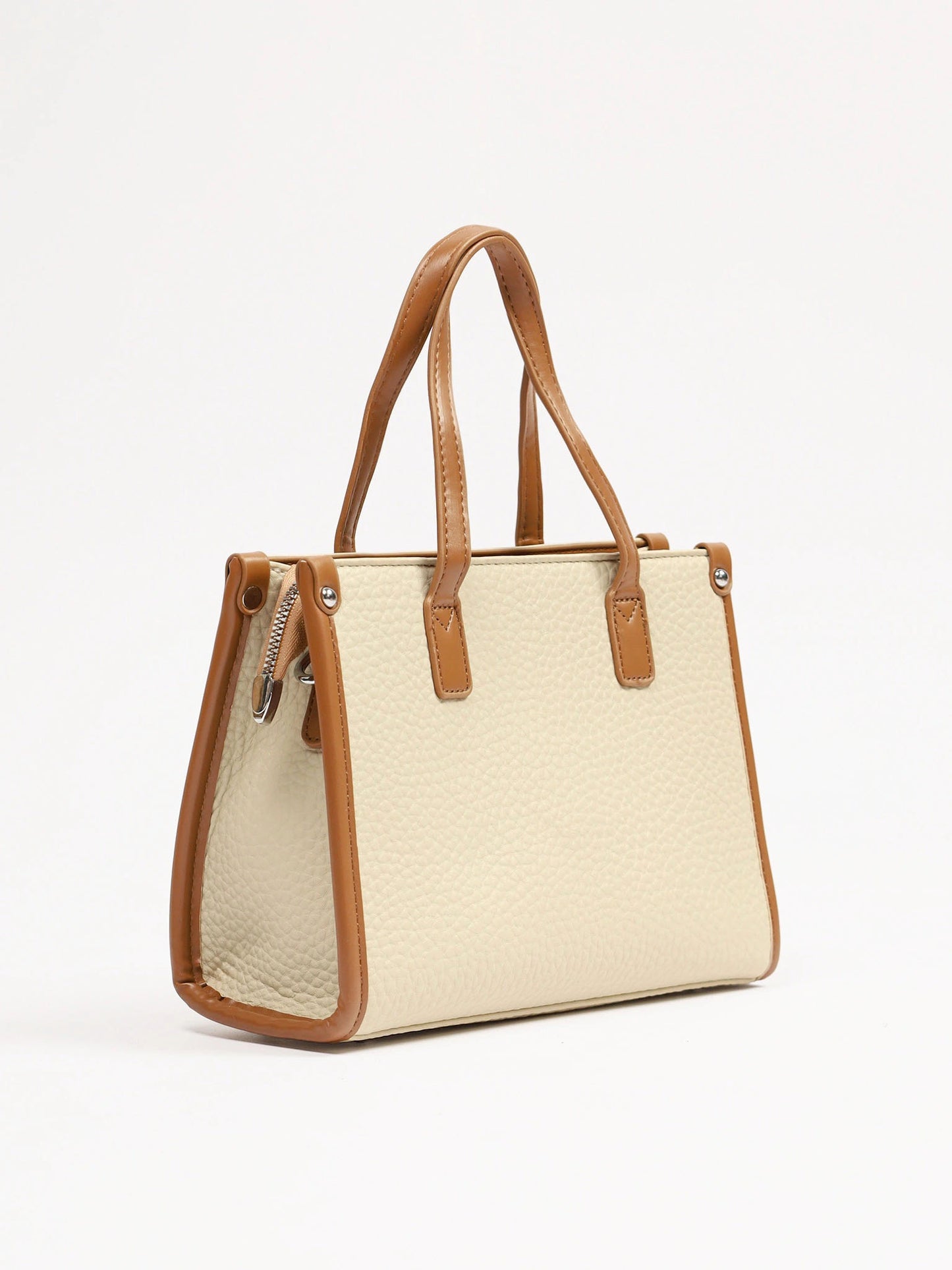 Cartera pequeña bicolor con bolsillo frontal