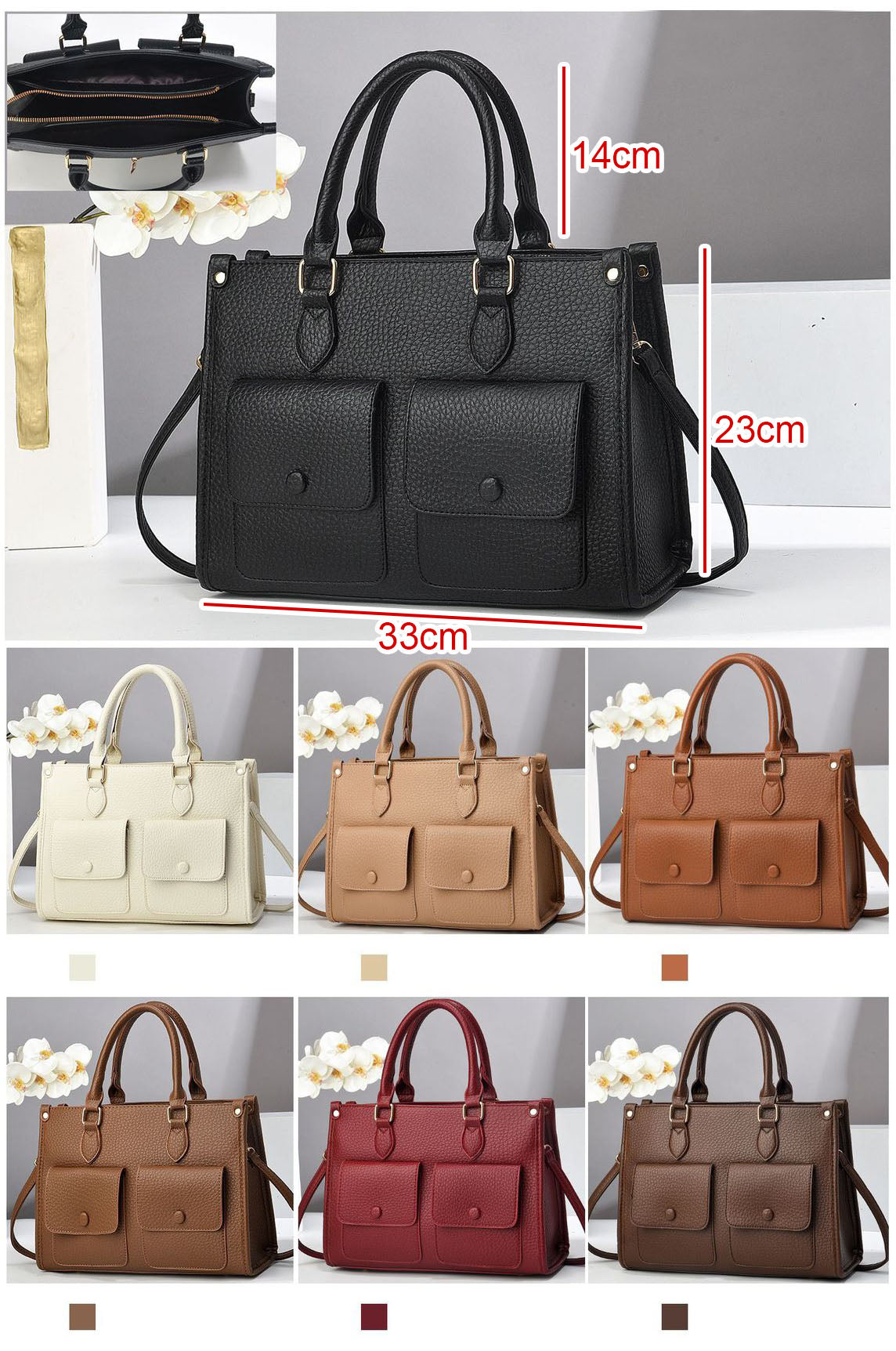 Cartera mediana tipo maletin