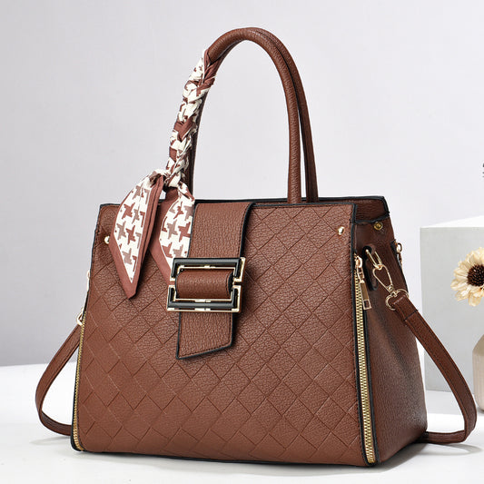 Cartare mediana con bufanda y zippers decorativos