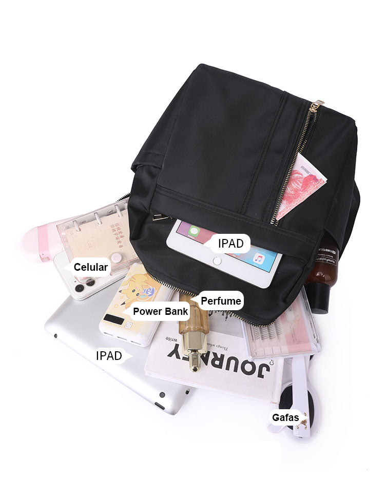 Mochila con múltiples bolsillos para uso diario o viajes cortos