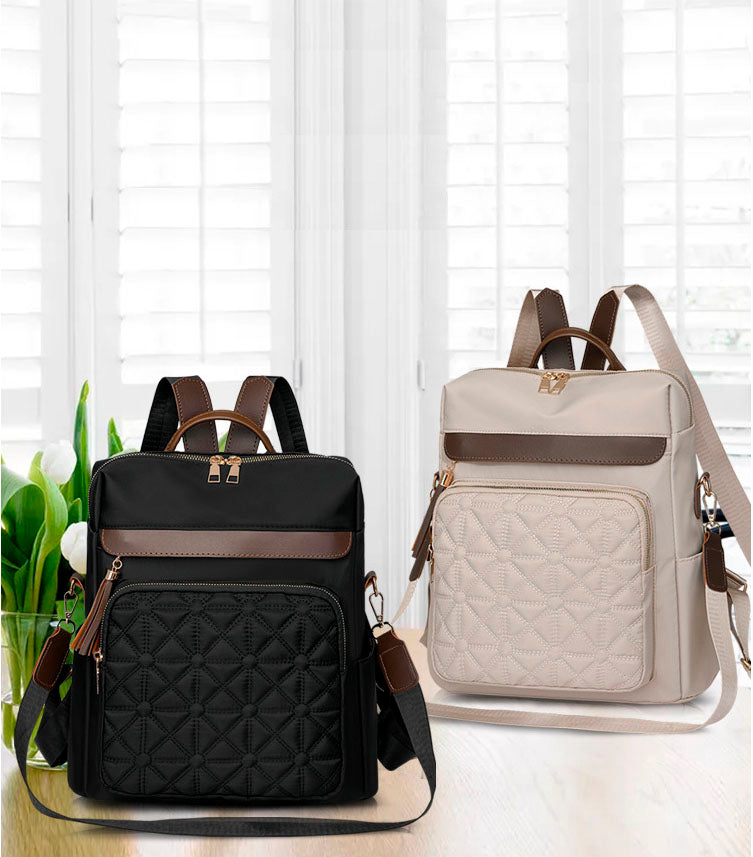 Mochila en tela con multiples compartimentos