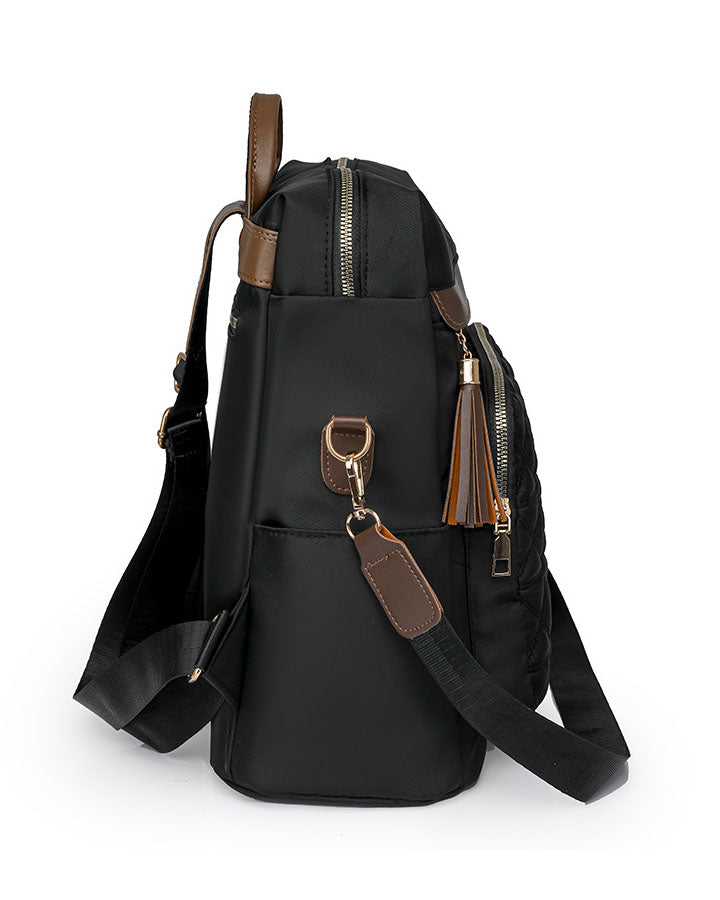 Mochila en tela con multiples compartimentos