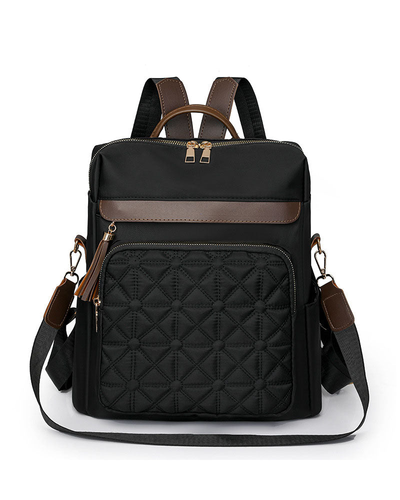 Mochila en tela con multiples compartimentos