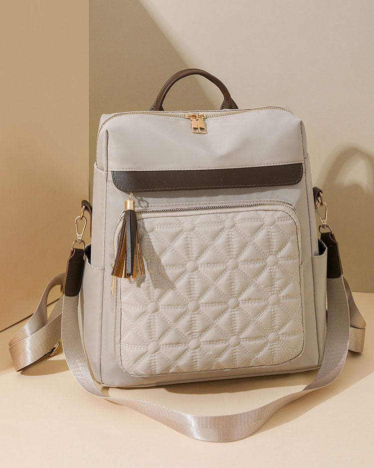 Mochila en tela con multiples compartimentos