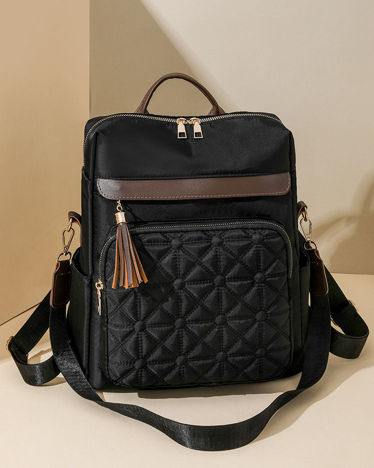 Mochila en tela con multiples compartimentos