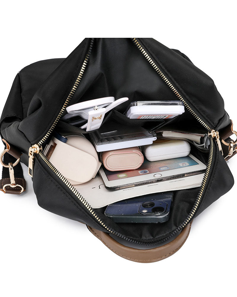 Mochila en tela con multiples compartimentos