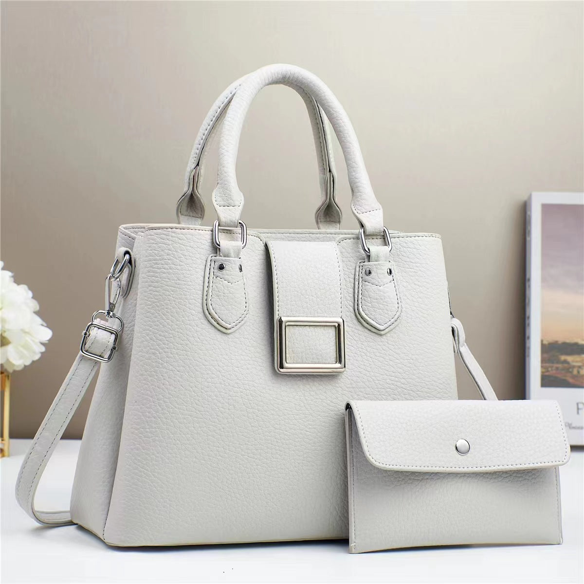 ❤️ Oferta San Valentín • Cartera con hebilla cuadrada decorativa y carterita adicional