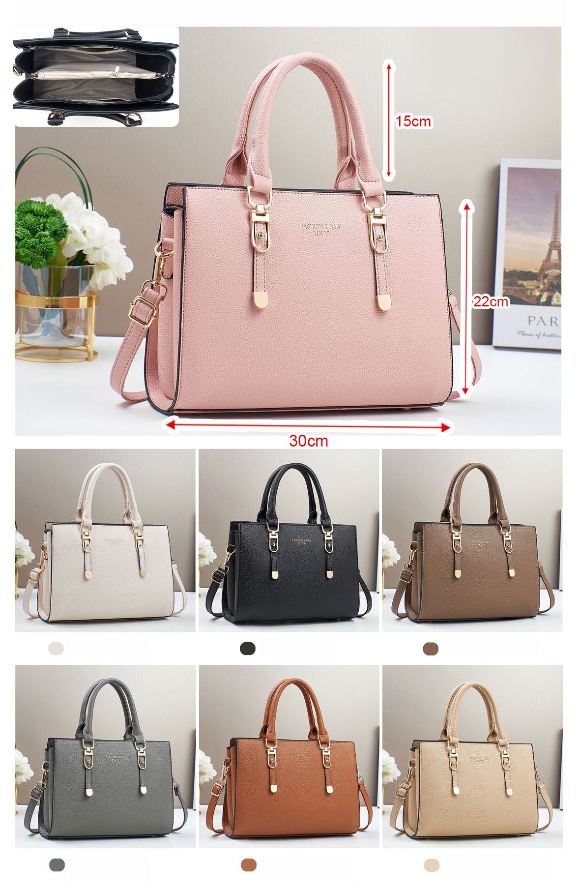 Cartera mediana de tamaño cuadrado