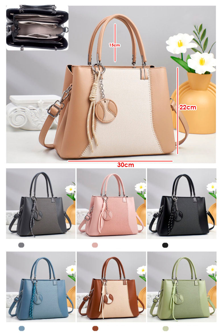 Cartera mediana bicolor