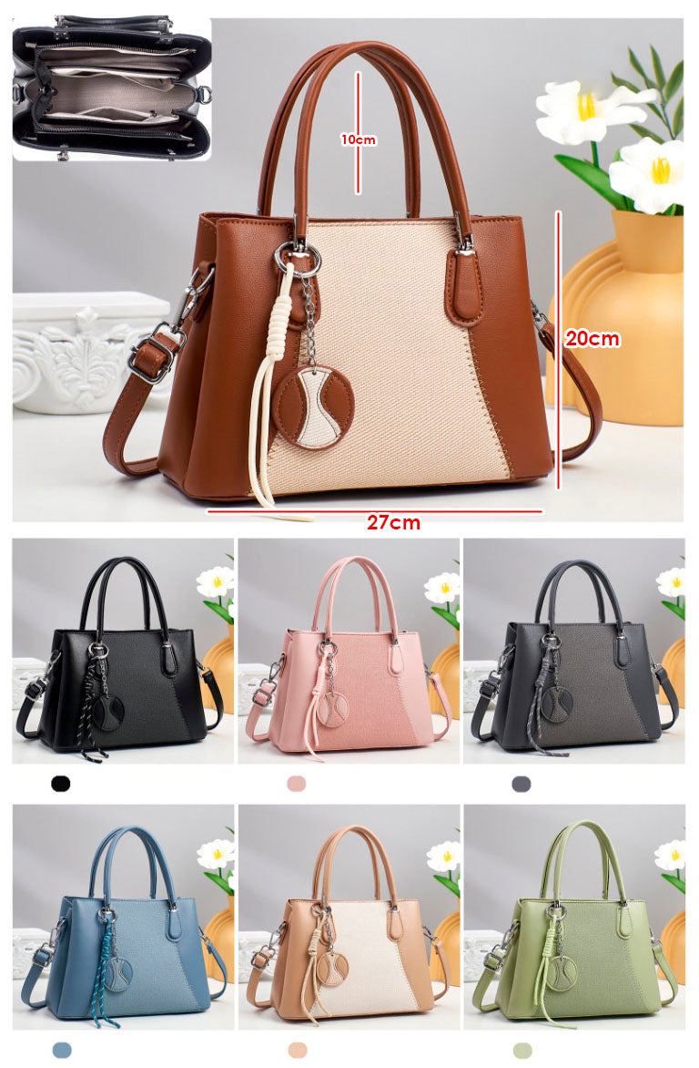 Cartera mediana bicolor