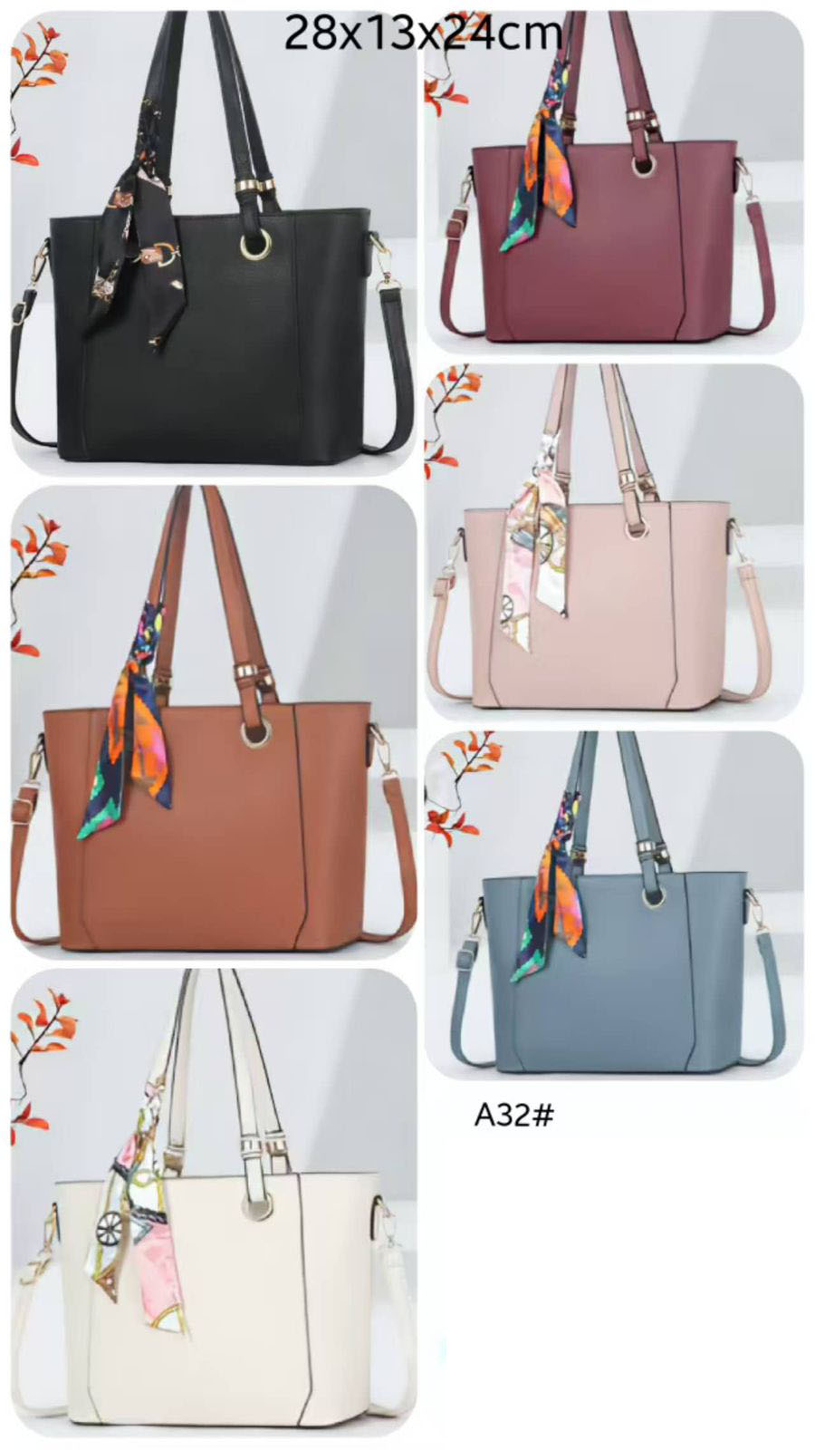 Black Friday • Cartera espaciosa con bufanda