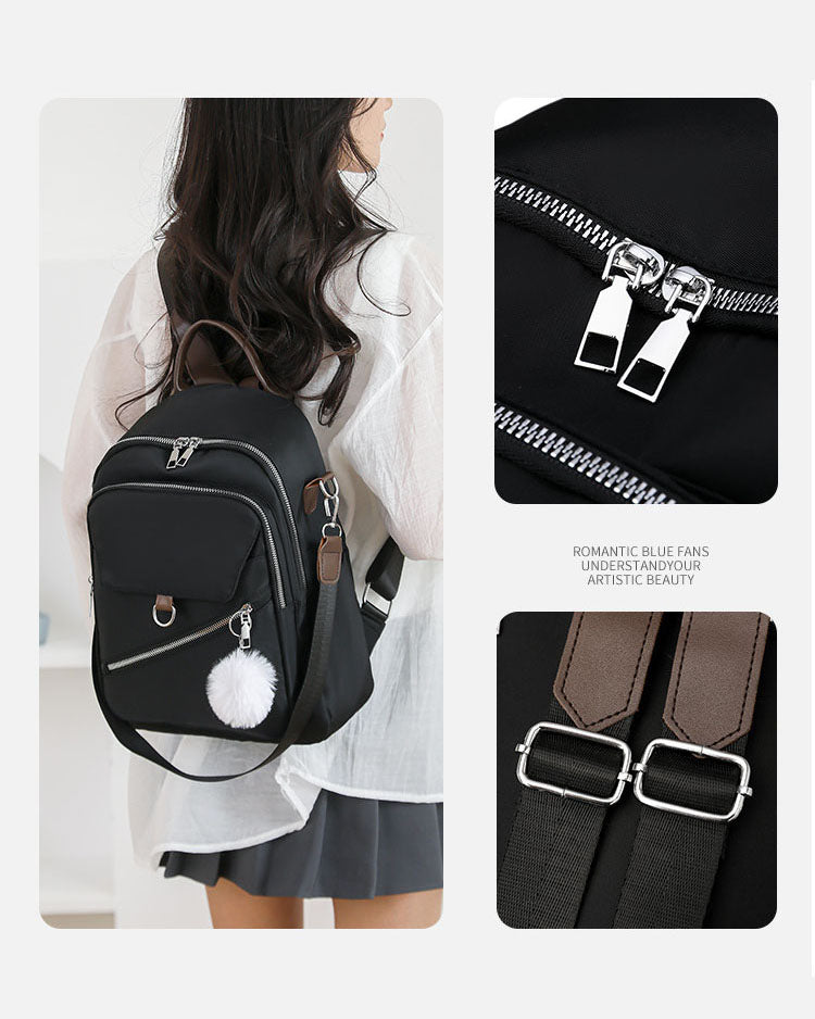 Mochila en tela con multiples compartimentos