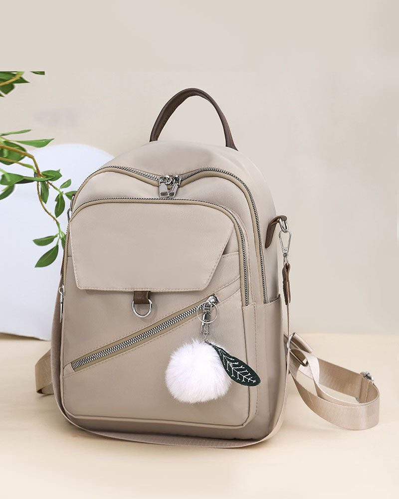 Mochila en tela con multiples compartimentos