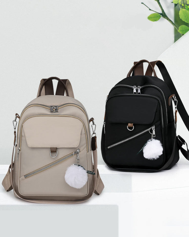 Mochila en tela con multiples compartimentos