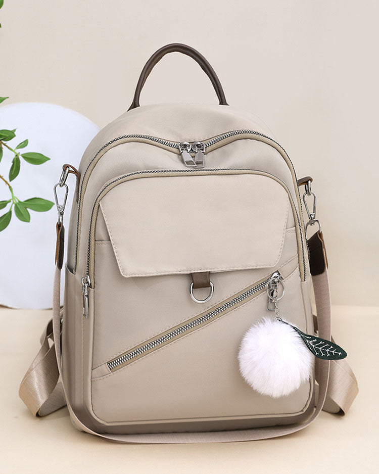 Mochila en tela con multiples compartimentos