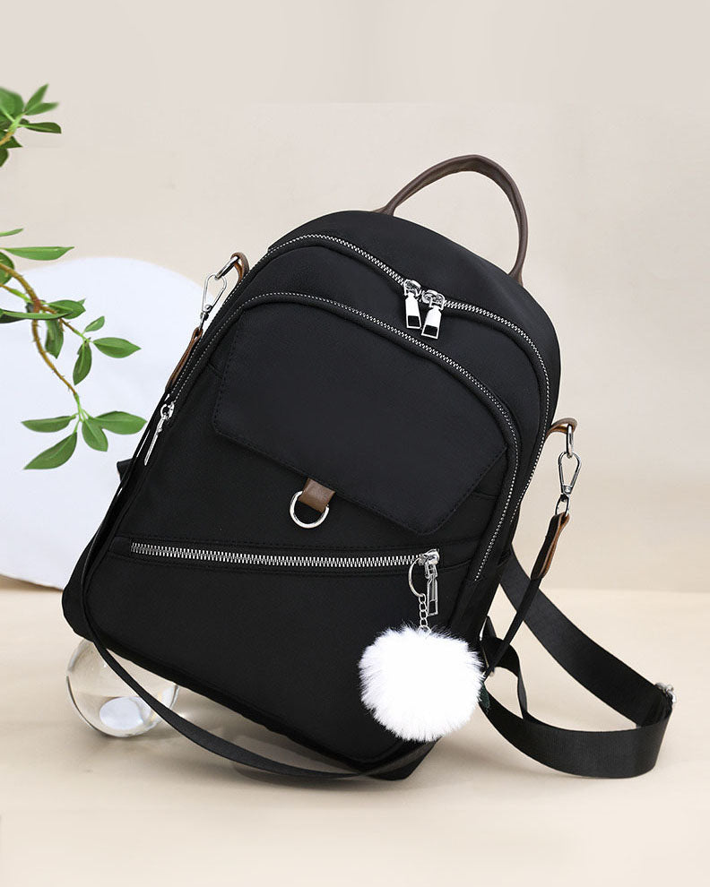 Mochila en tela con multiples compartimentos