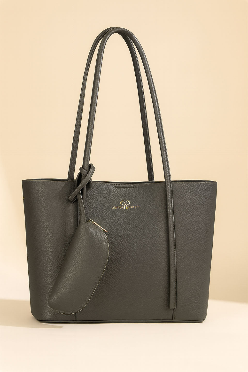 Cartera tote con monedero lateral y asas largas