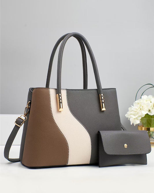 Set de cartera bicolor con sobre