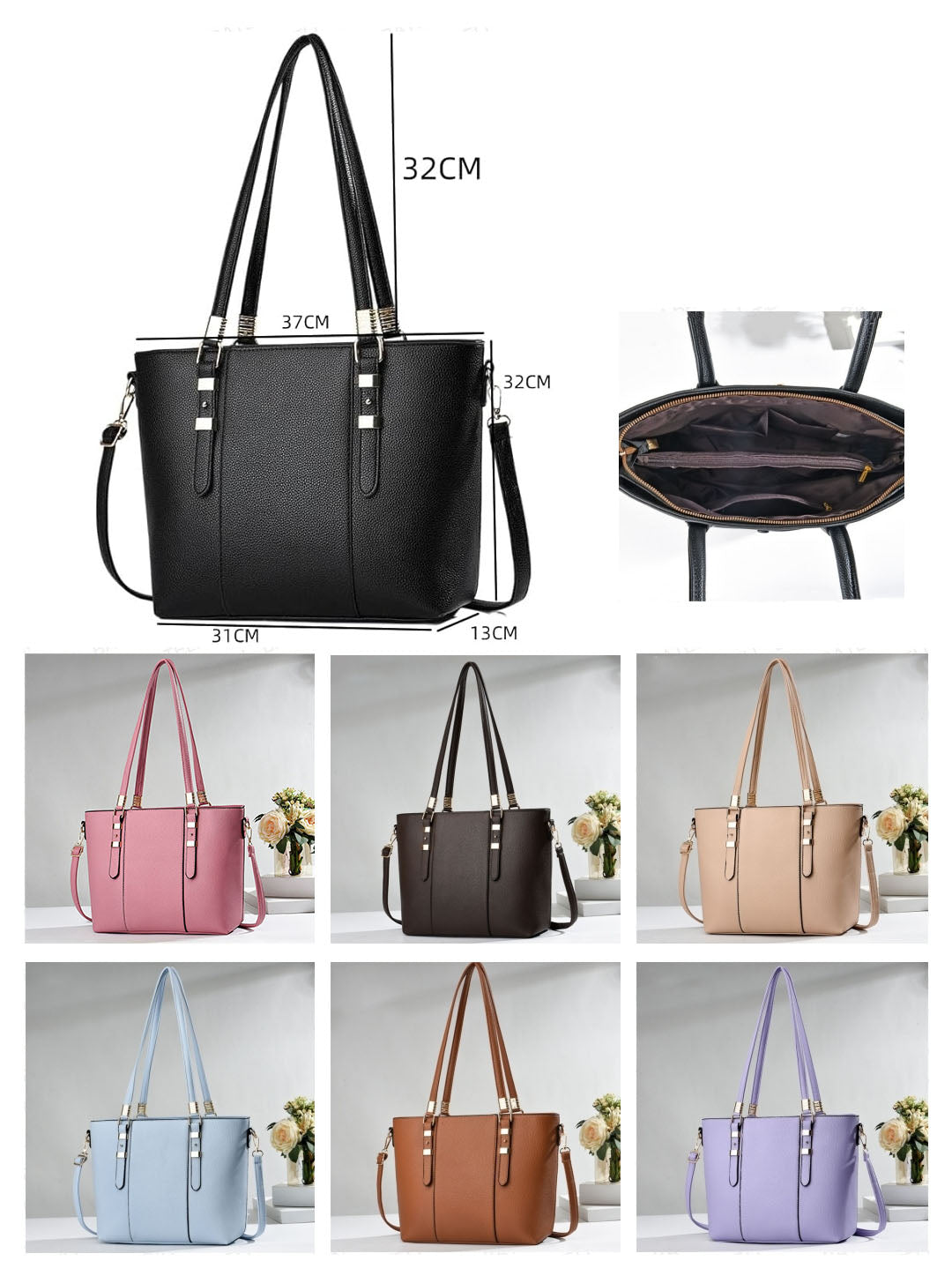 Cartera grande de buena capacidad