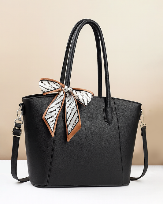 Cartera espaciosa con bufanda