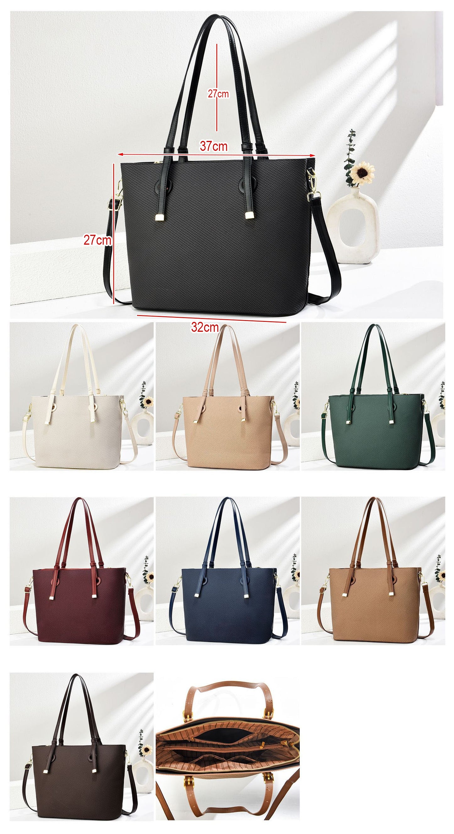 Cartera espaciosa para uso diario
