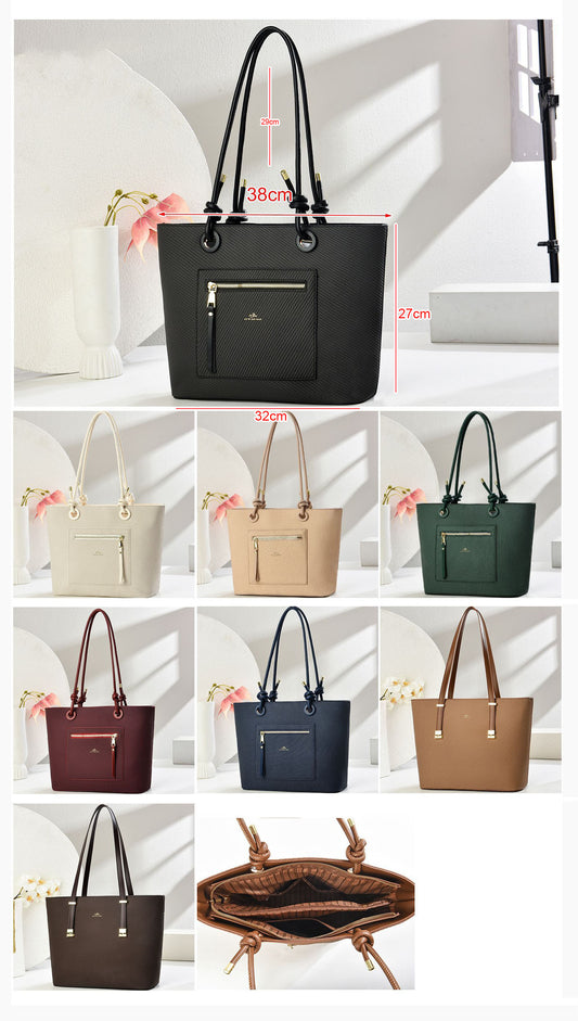 Cartera grande con interior dividido y bolsillo delantero