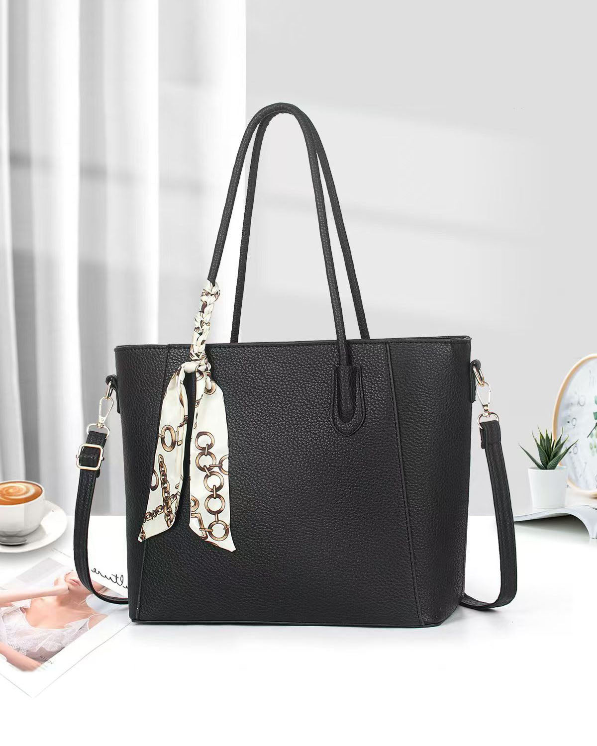 ✨ Oferta • Tote con bufanda decorativa