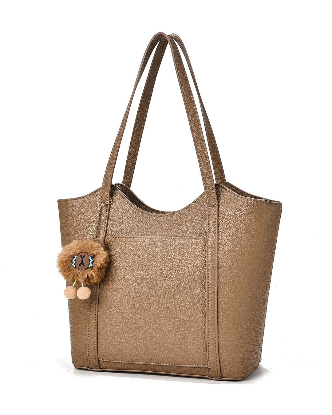 Cartera tipo bolso tamaño mediano, incluye llavero peluche