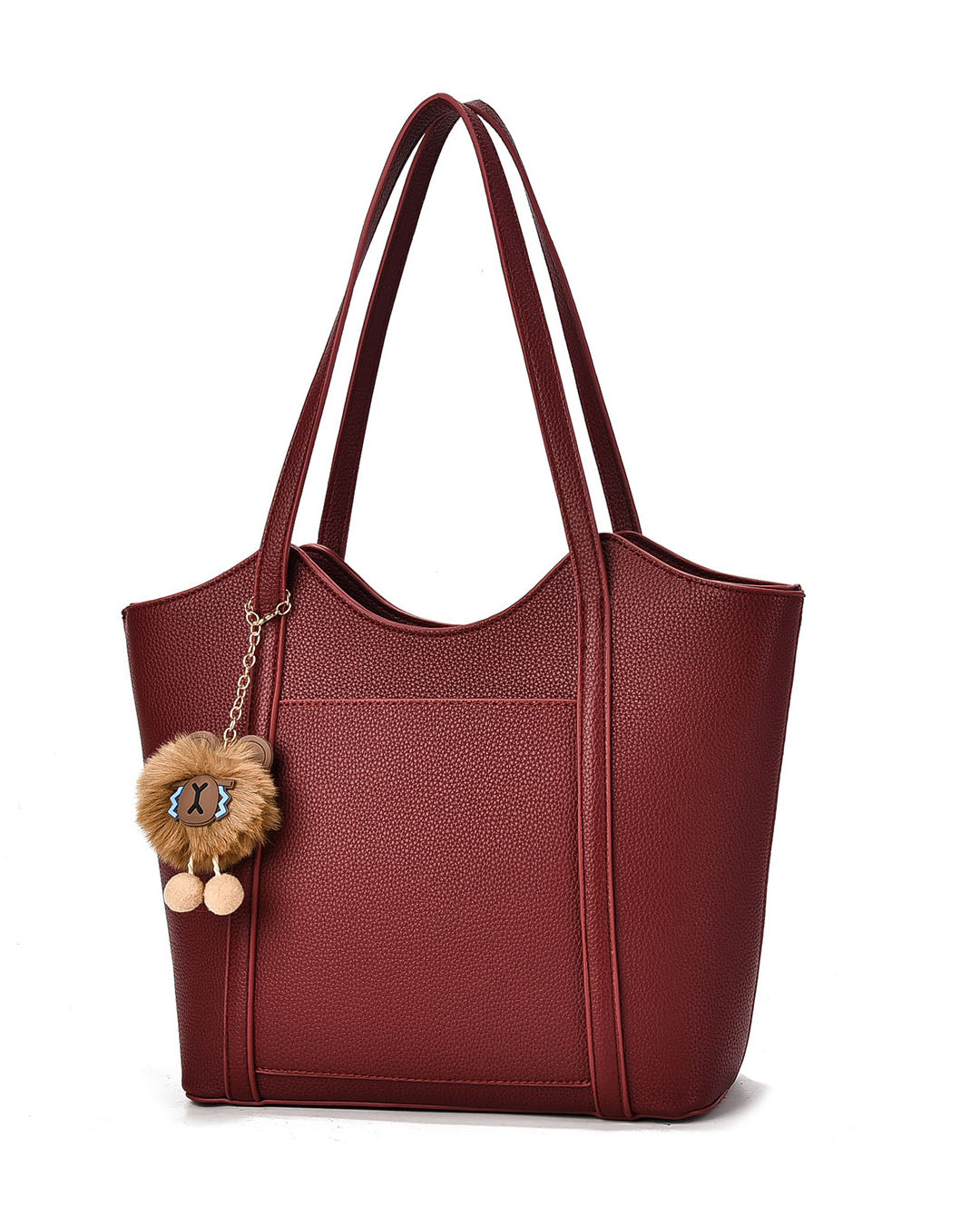 Cartera tipo bolso tamaño mediano, incluye llavero peluche