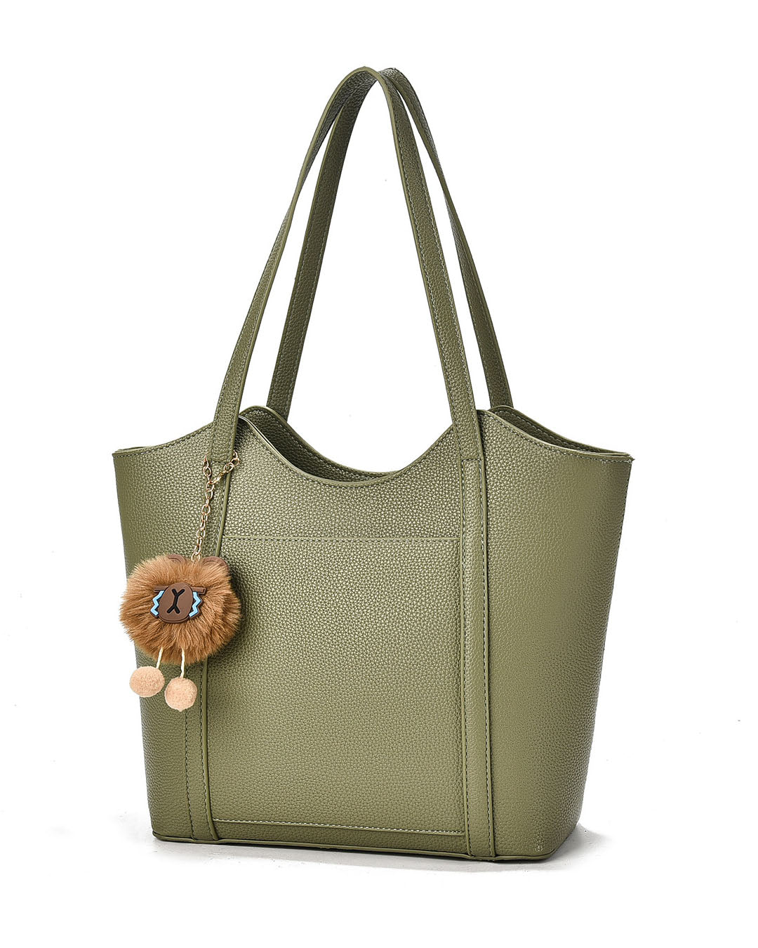 Cartera tipo bolso tamaño mediano, incluye llavero peluche