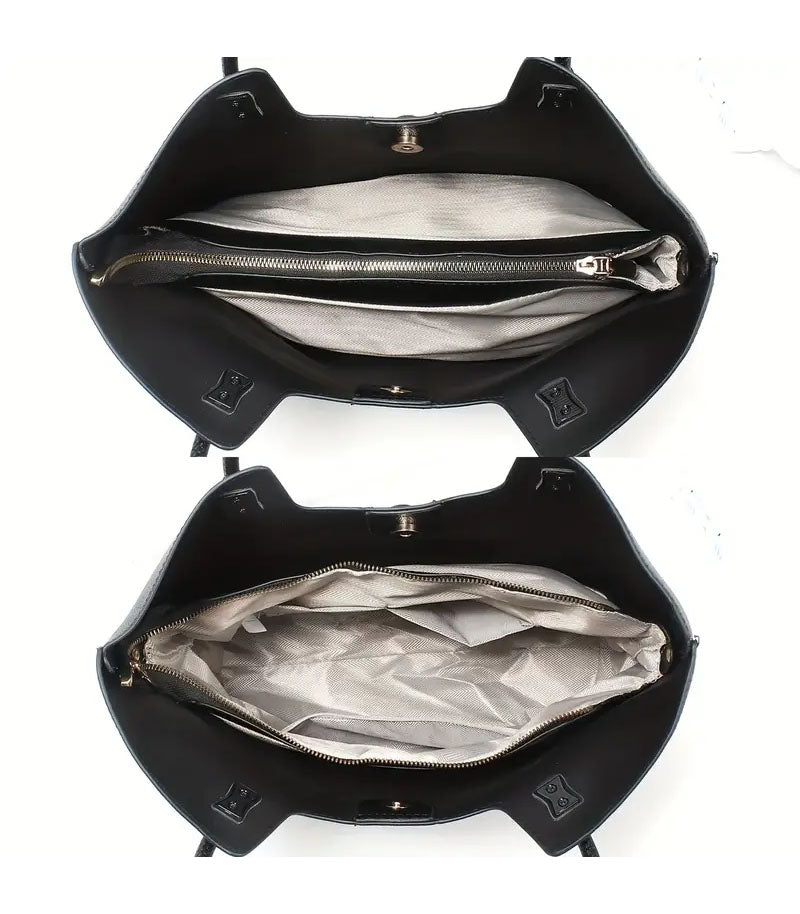 Black Friday • Bolso de Hombro con Interior Forrado y Cierre con broche – Diseño Minimalista