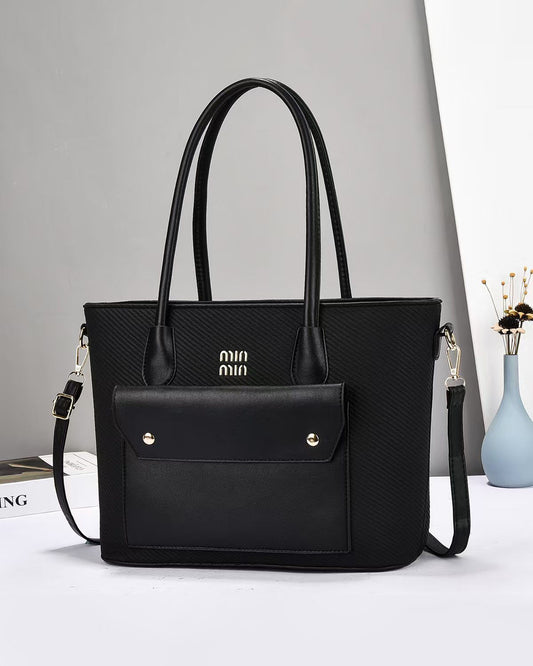 Cartera grande con bolsillo frontal
