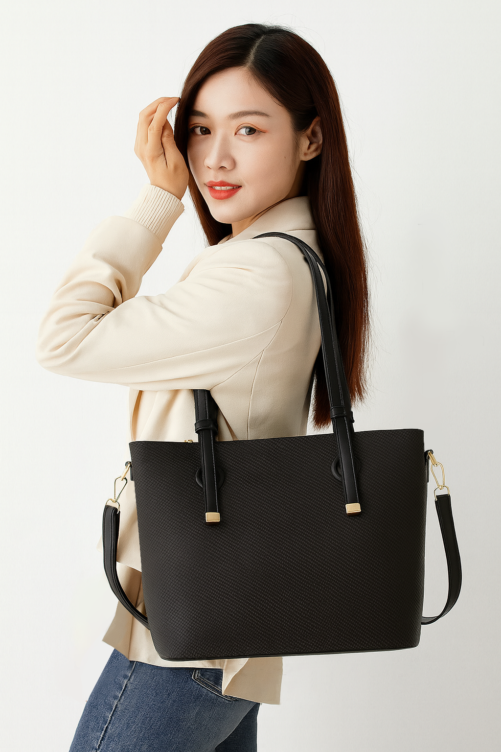 Cartera espaciosa para uso diario