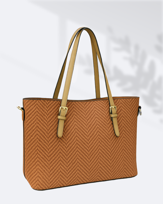Cartera tipo bolso con diseño de espiga