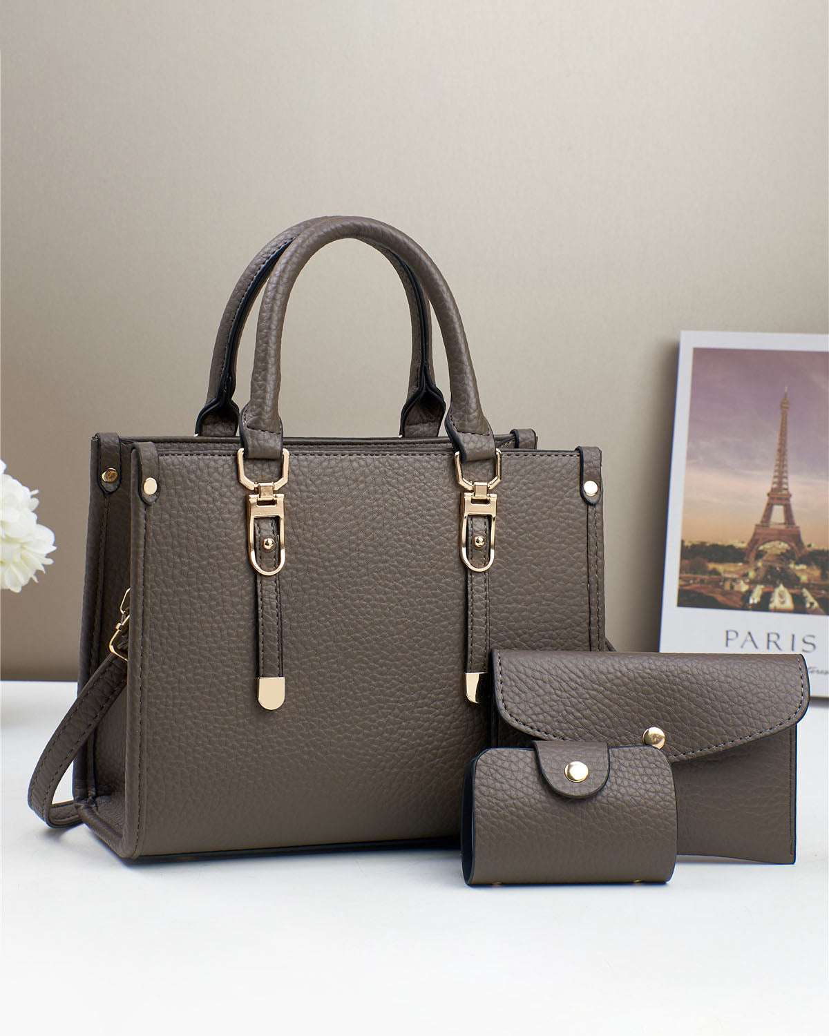 Combo mediano de tres piezas, carteras con sobre y tarjetero