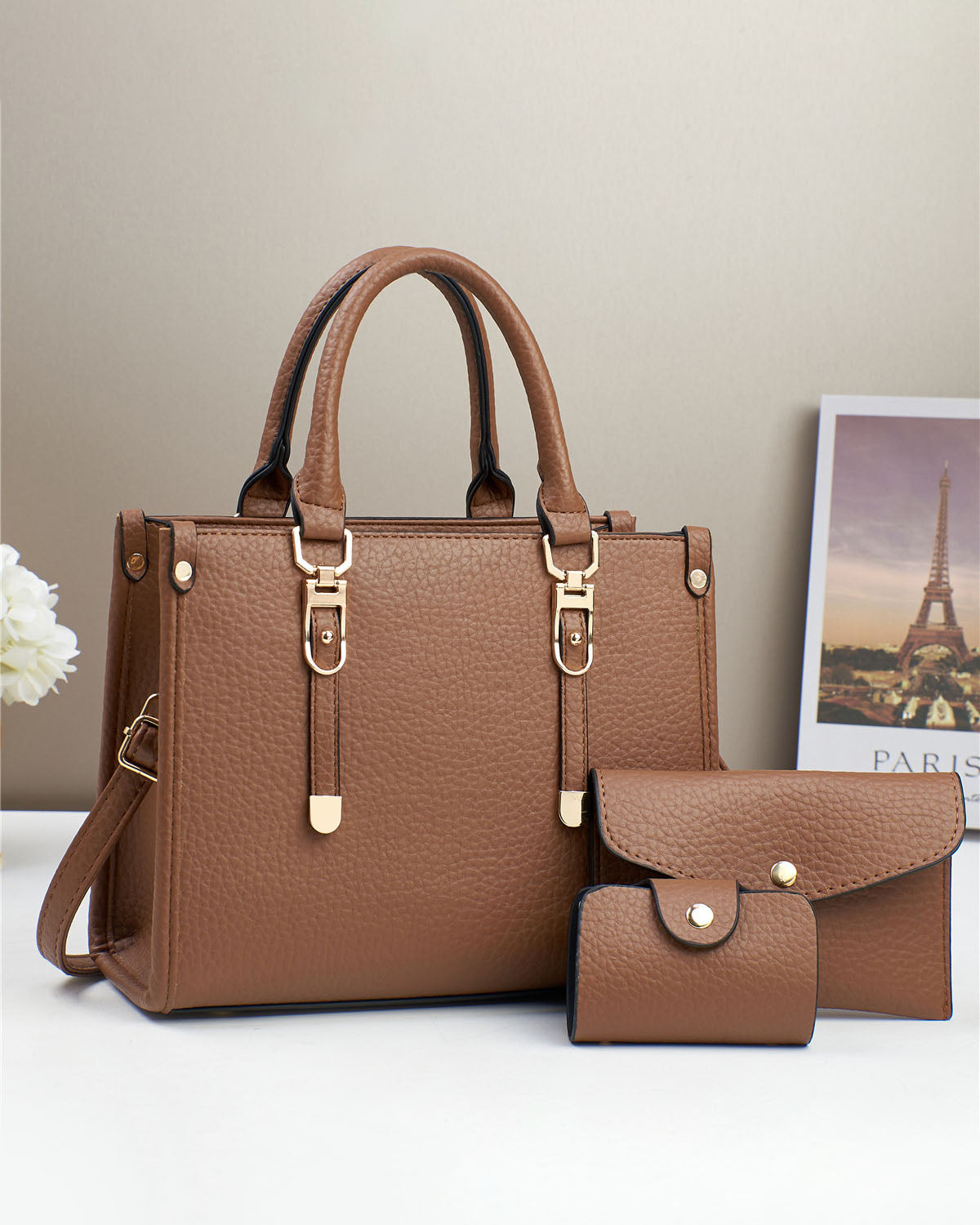 Combo mediano de tres piezas, carteras con sobre y tarjetero
