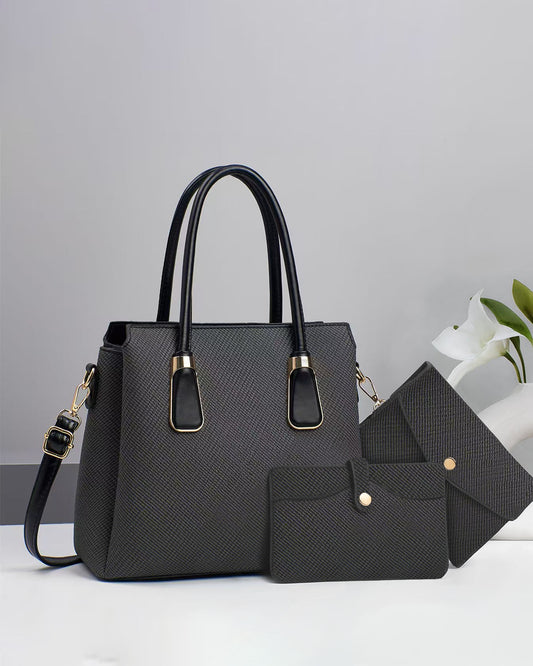 Cartera espaciosa en combo, tamaño grande