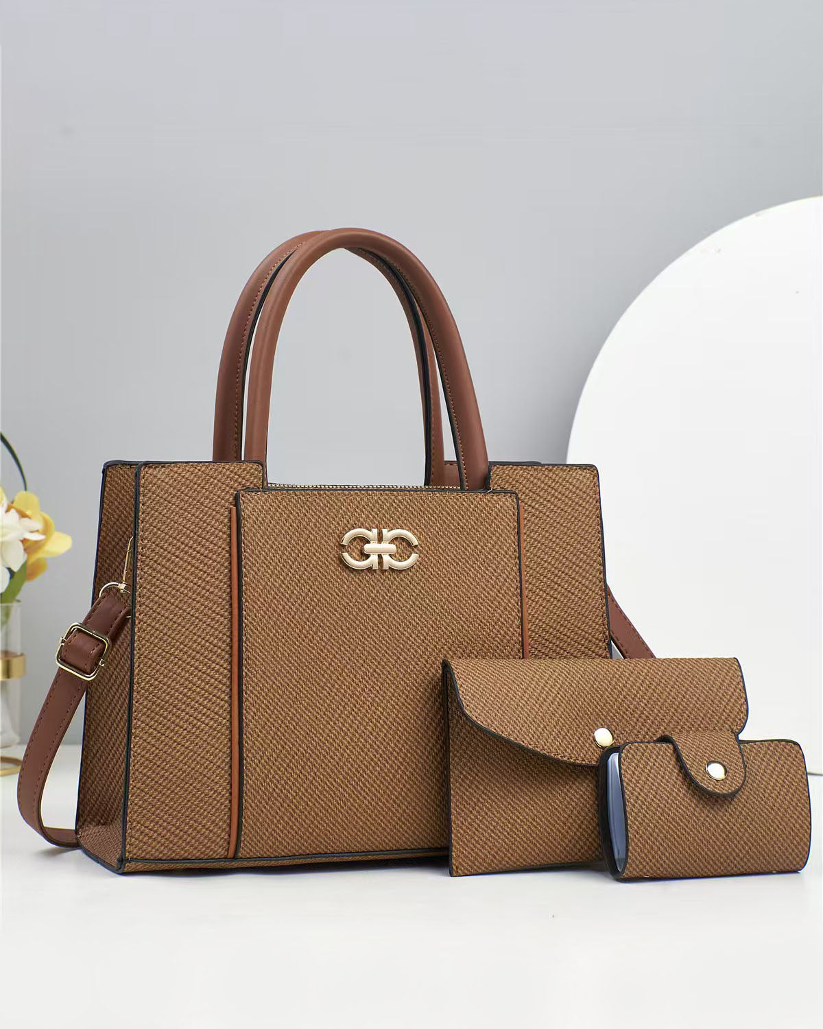 Combo tres piezas, carteras con sobre y tarjetero