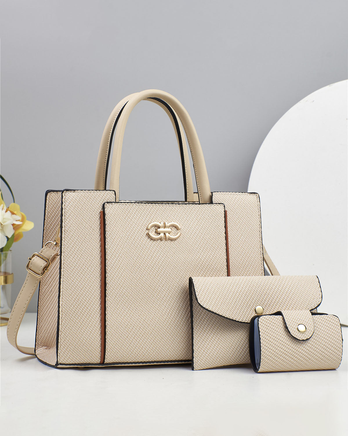 Combo tres piezas, carteras con sobre y tarjetero