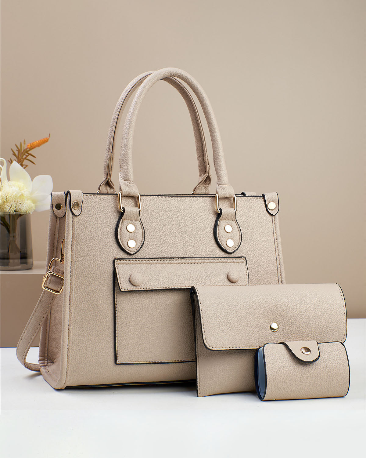 Combo tres piezas, carteras con sobre y tarjetero