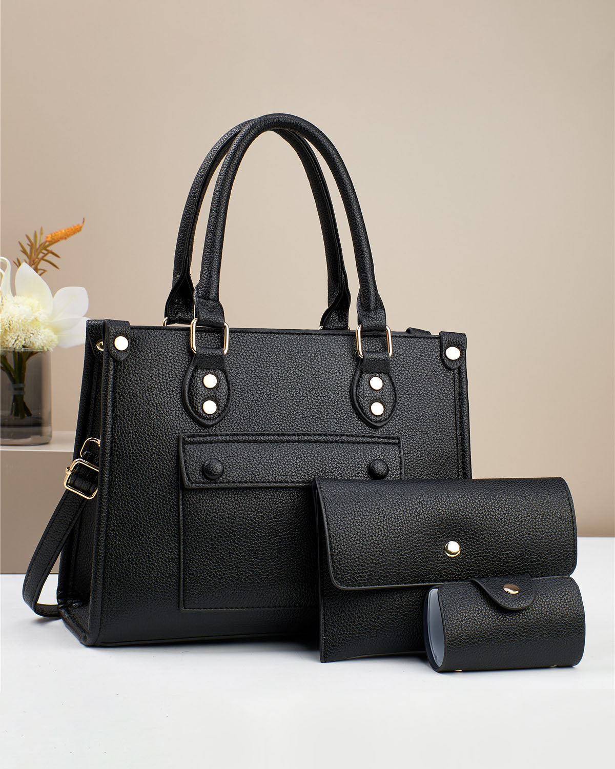 Combo tres piezas, carteras con sobre y tarjetero
