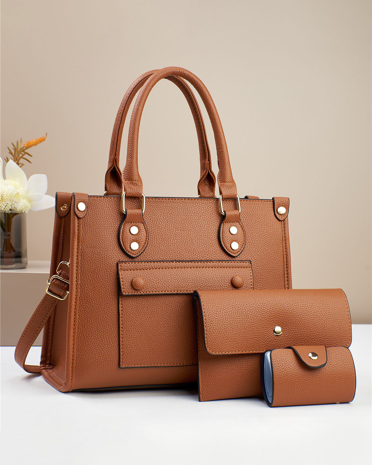 Combo tres piezas, carteras con sobre y tarjetero